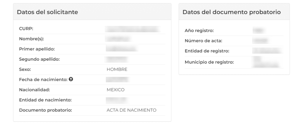 Datos Curp Consulta