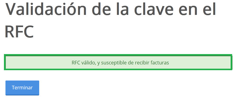 Validación Rfc 8